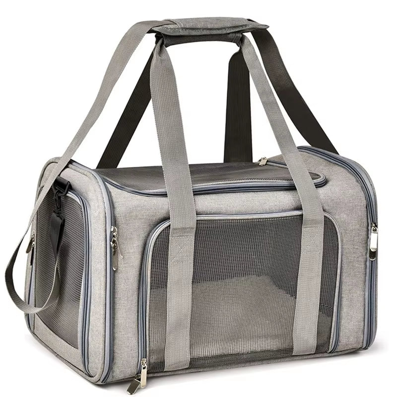 Portable Mesh Shoulder Bag for Pets Cat Carrier Bags Outgoing Travel Pets Handbag Transport Bag Breathable
